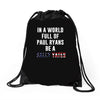 be a sally yates Drawstring Bags