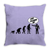 stop following me monkey Throw Pillow