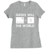 geeks will save the world mac version (2) Ladies Fitted T-Shirt