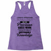logistic operator manager we do precision guess work based on unreliab Racerback Tank