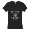 she's beauty she' grace t shirt chicken farm Women's V-Neck T-Shirt