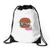 monster burger Drawstring Bags