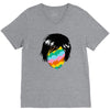 lovely face V-Neck Tee