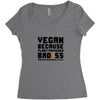 Vegan Because Plant Powered Badass Was Not an Offical Tittle FulL Women's Triblend Scoop T-shirt