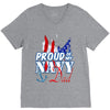 navy dad V-Neck Tee