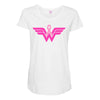 breast cancer wonder woman Maternity Scoop Neck T-shirt