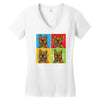 pop art Women's V-Neck T-Shirt