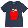 snoopy parody pug w V-Neck Tee
