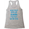 alphabet abc elemno Racerback Tank