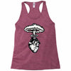 heart and nuclear explosion Racerback Tank