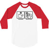 push button receive bacon t shirt funny awesome nerdy geeky humor tee 3/4 Sleeve Shirt