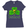 ireland shamrock Ladies Fitted T-Shirt