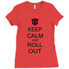 keep calm and roll out Ladies Fitted T-Shirt