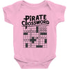 pirate crossword Baby Onesie
