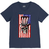 july 4th skull V-Neck Tee