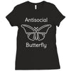 not so social butterfly Ladies Fitted T-Shirt