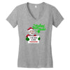 heapy new year funny santa claus christmas Women's V-Neck T-Shirt