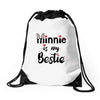 Minnie is my Bestie Drawstring Bags