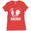 love bacont fun ny Ladies Fitted T-Shirt
