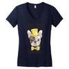 snoring gentleman Women's V-Neck T-Shirt