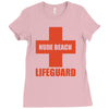 nude beach   lifeguard Ladies Fitted T-Shirt