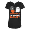i'm the crazy cat lady Maternity Scoop Neck T-shirt