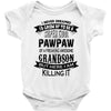 Super Cool Pawpaw Of A Freaking Awesome Grandson Baby Onesie