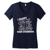 i accept high fives from strangers Women's V-Neck T-Shirt