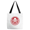 red skull logo avengers marvel comics gift Tote Bags