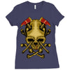 skull axe Ladies Fitted T-Shirt