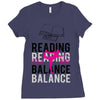 Reading Yoga Wine Balance Ladies Fitted T-Shirt