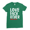 love each other Ladies Fitted T-Shirt