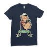 go vegan 5 Ladies Fitted T-Shirt