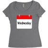title of day of the week wednesday day of the week Women's Triblend Scoop T-shirt
