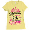 Celebrating With the 7th Birthday Queen Ladies Fitted T-Shirt