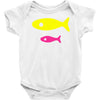 big fish little fish cardboard box Baby Onesie