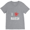 i heart rajesh V-Neck Tee