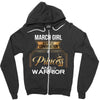 march  girl is a perfect combination of princess and warrior Zipper Hoodie