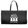 little miss cottontail cute bunny easter Weekender Totes