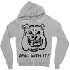 deal with it angry pitbul Zipper Hoodie