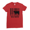 you can't love animals and eat them too! Ladies Fitted T-Shirt