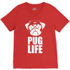 pug life dog V-Neck Tee
