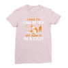 arm in cast Ladies Fitted T-Shirt