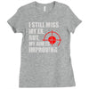 i still mis my ex but my aim is improving Ladies Fitted T-Shirt