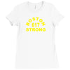 boston 617 strong Ladies Fitted T-Shirt