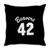 beavers 42 Throw Pillow