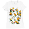 patriotic partying Ladies Fitted T-Shirt