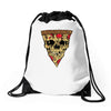 pizza skull Drawstring Bags
