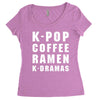 k pop coffee ramen k dramas Women's Triblend Scoop T-shirt