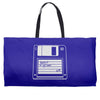 retro floppy Weekender Totes